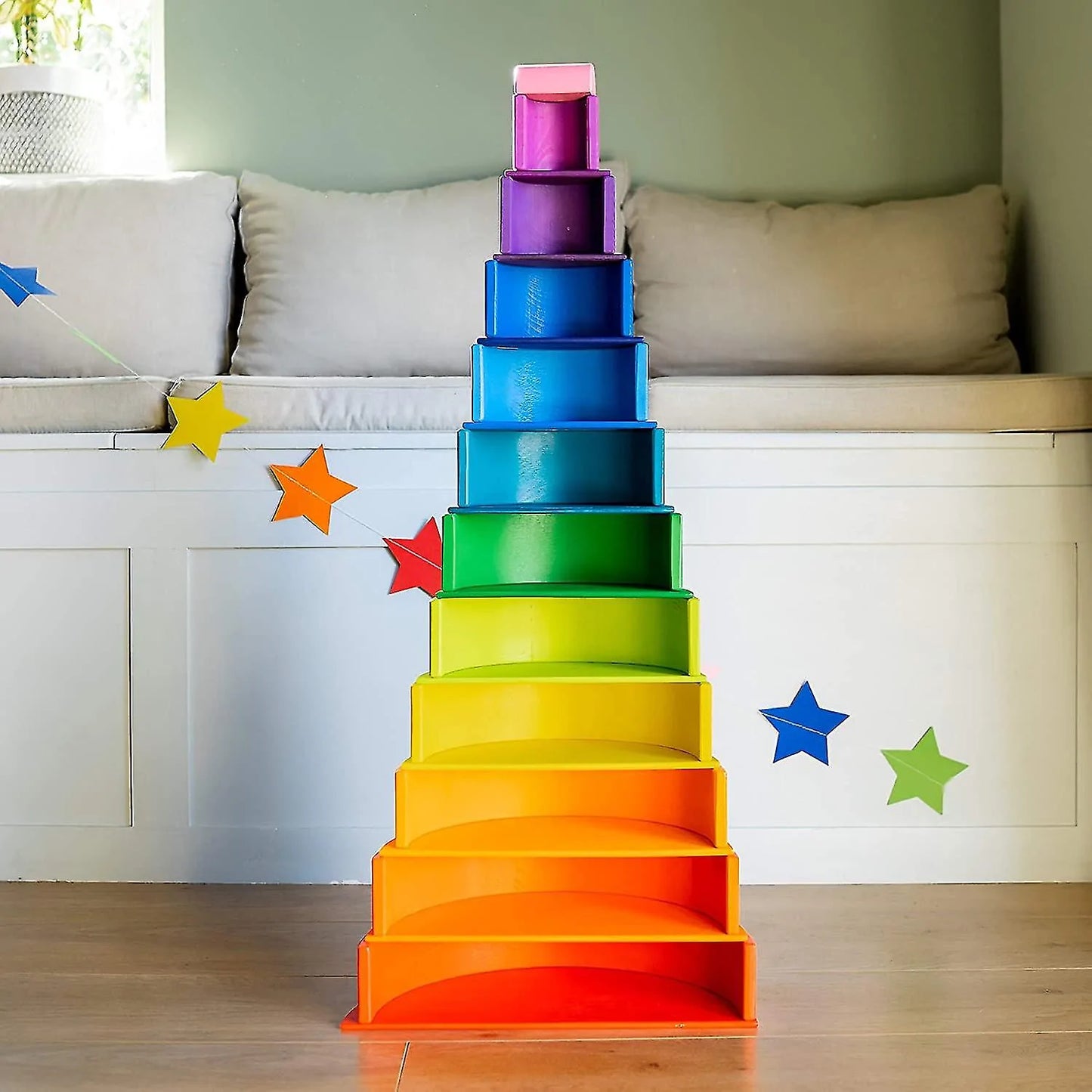 Super Deal Combo 1 - Wooden Rainbow Stacker Set