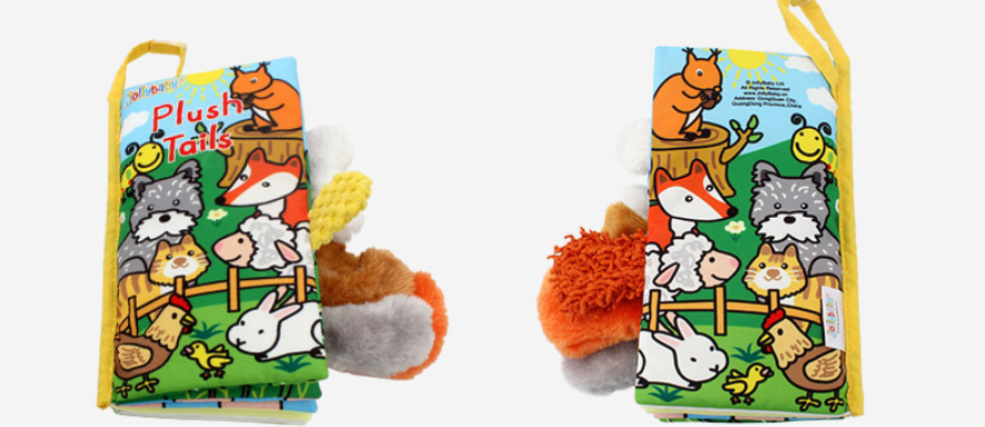 Jollybaby-Animals-Stereoscopic-Tails-Cloth-Book-plush