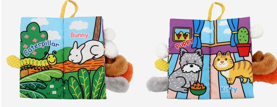 Jollybaby-Animals-Stereoscopic-Tails-Cloth-Book-plush