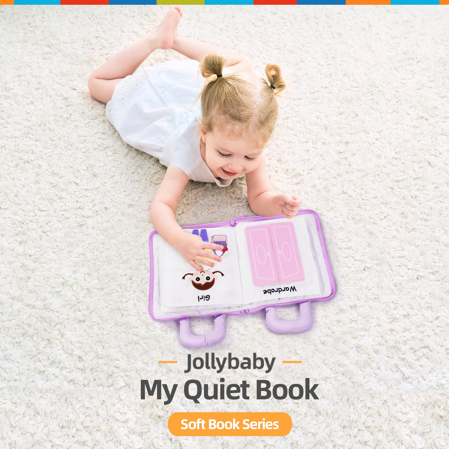 Jollybaby Montessori Quiet Book – What Should I Wear? Interactive Dress-Up Book