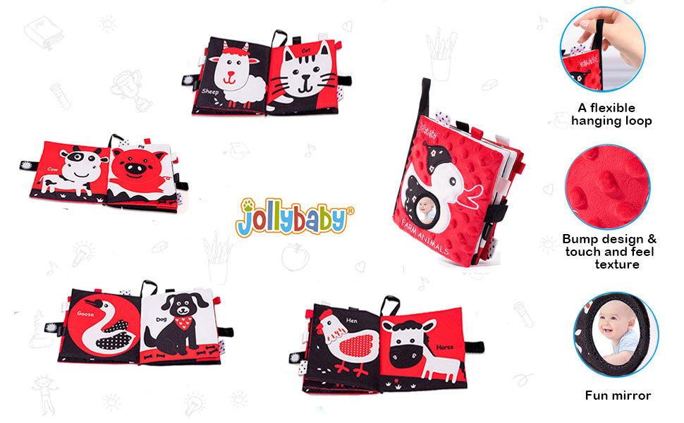 Black-White -Red-infant-Book 