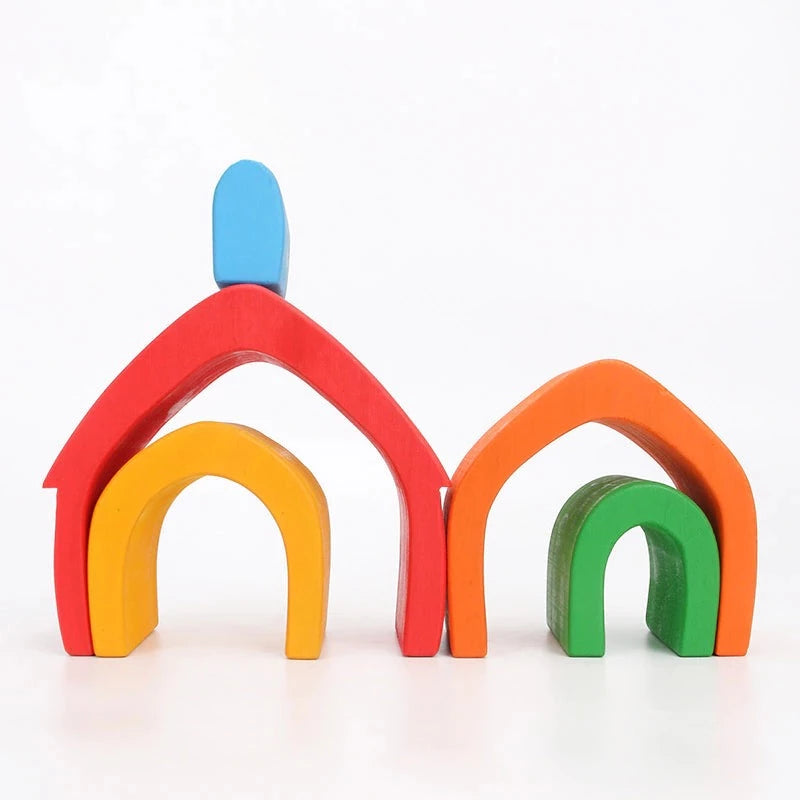 Prism Play Rainbow Wooden House 5 pcs