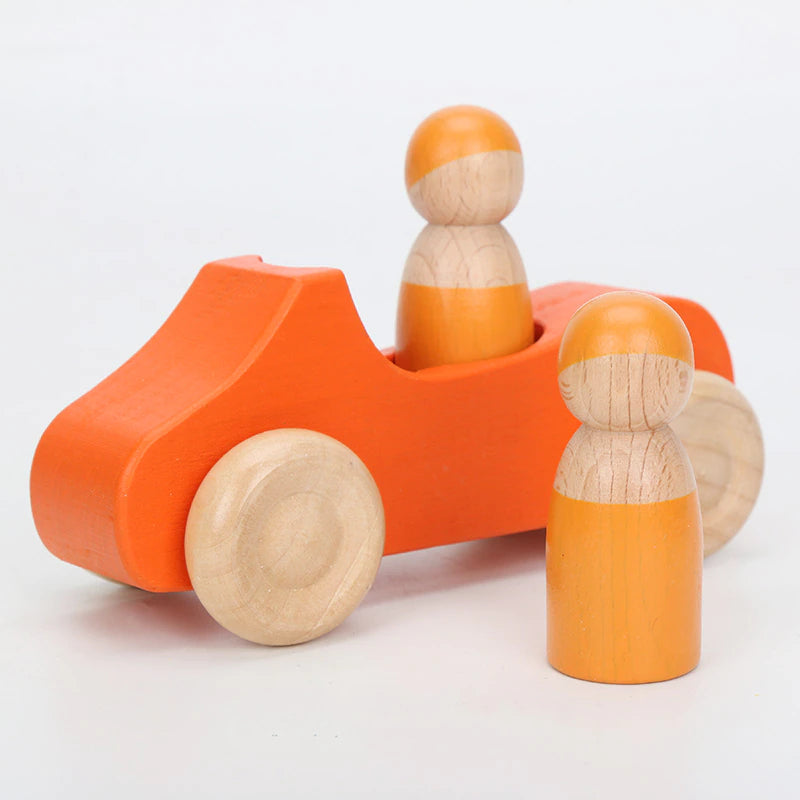 Prism Play Wooden Convertible 7 Pcs Set with 3 Peg Dolls