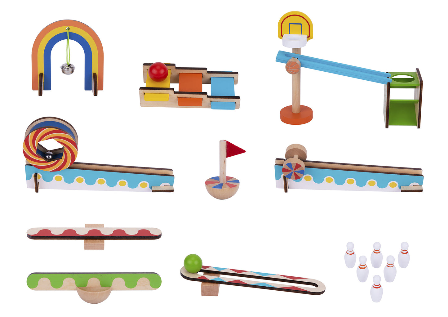 Tooky Toy Various Domino Run - 57 Pcs