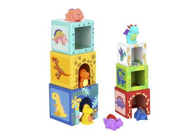 Tooky Toy Wooden Nesting Box- Dinosaur