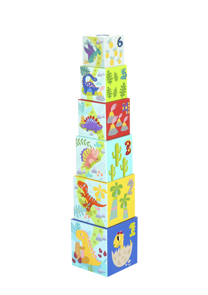 Tooky Toy Wooden Nesting Box- Dinosaur