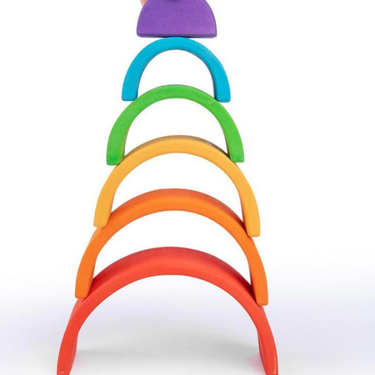 Small Wooden Rainbow - 6pcs- Lime wood
