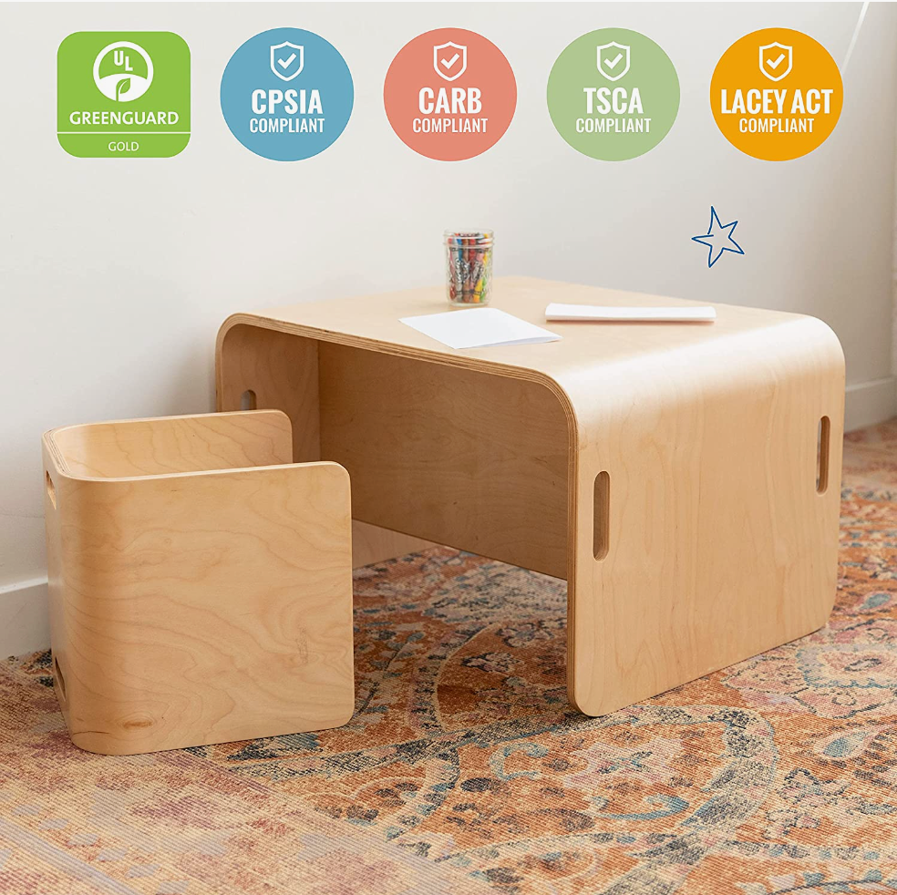 LuxeFlex Premium Bentwood Table and Chair Set - Natural - 【In Stock】-Auckland Only