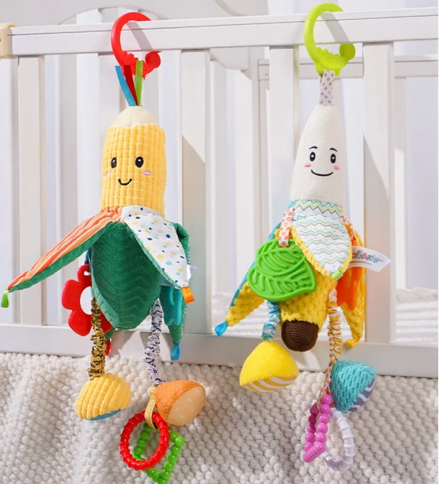 Jollybaby Soft Corn Hanging Toy with Teether - 41cm