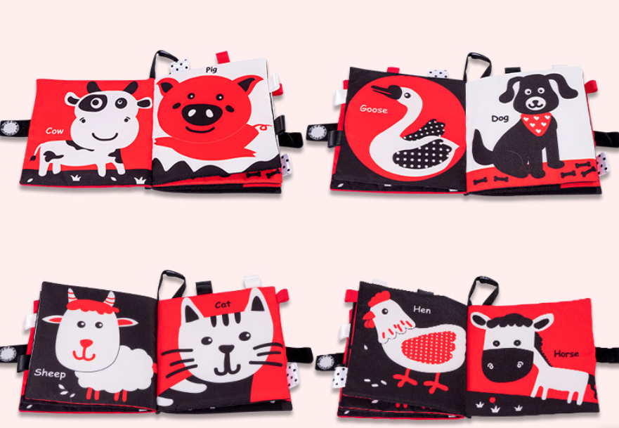 Black-White -Red-infant-Book