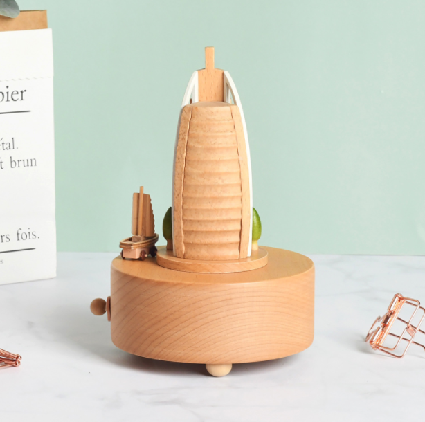 Dubai Sailing Hotel Wooden Music Box