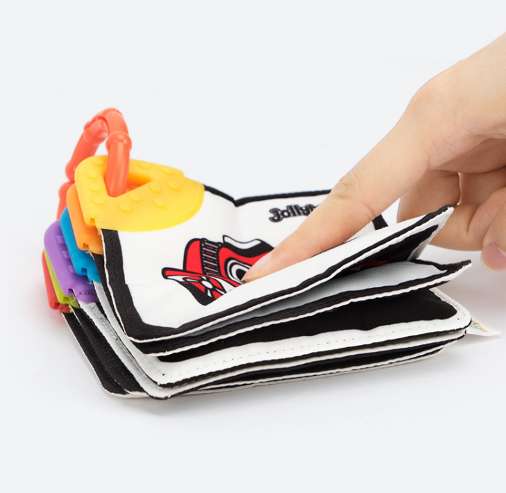 Jollybaby Baby Sensory Teether Book (Colors Animal and Number)