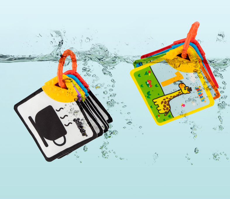 Jollybaby Baby Sensory Teether Book (Colors Animal and Number)