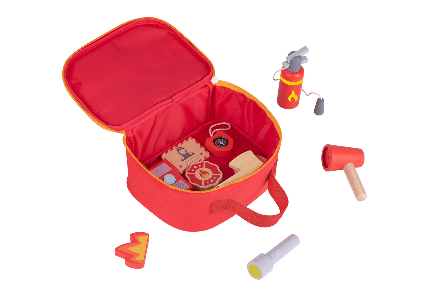 Tooky Toy Little Firefighter Toy Play Set in Carry Bag