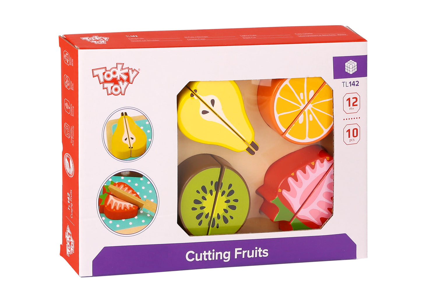 Tooky Toy Wooden Cutting Fruits Set 6 Pieces