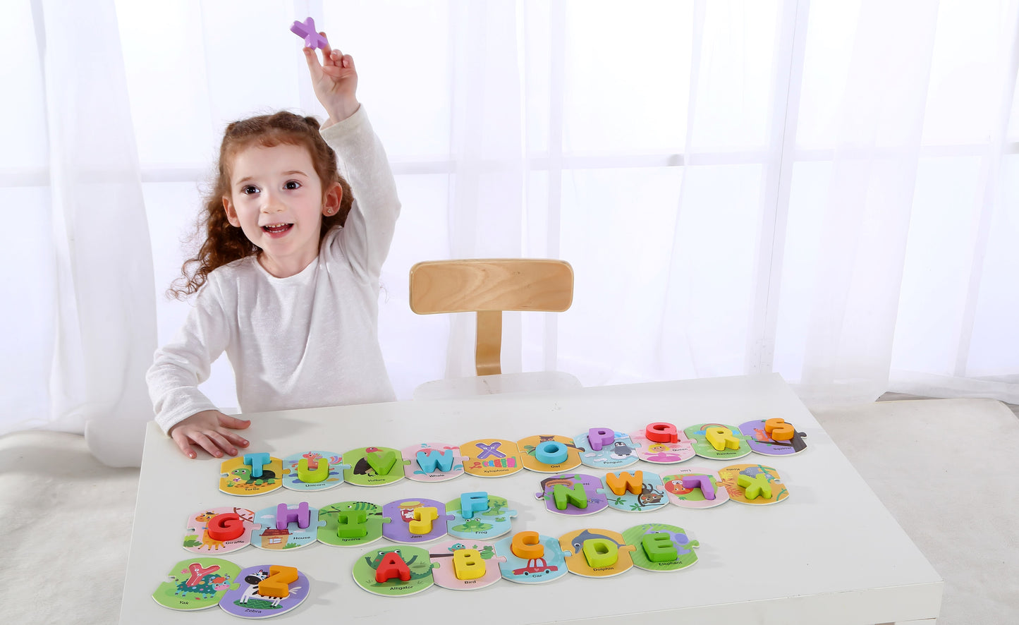 Tooky Toy Alphabet Puzzle In Carry Box - 52 Piece