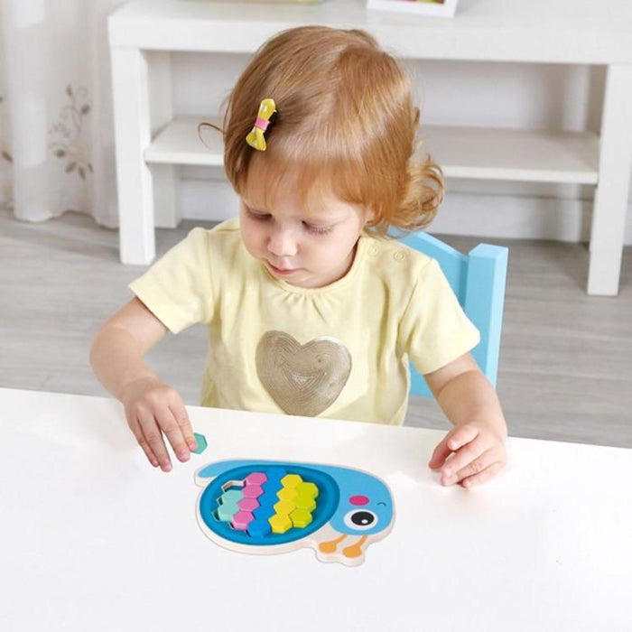 Tooky Toy Wooden Mosaic Puzzle Toy - Turtle & Snail