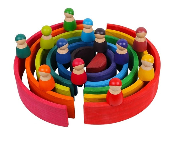 Super Deal Combo 1 - Wooden Rainbow Stacker Set