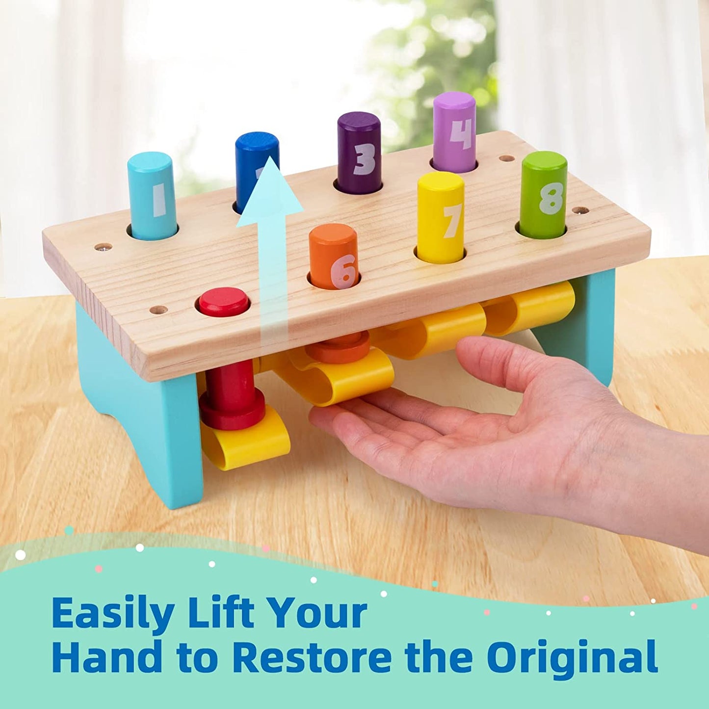 Tooky Toy Wooden Knock Bench