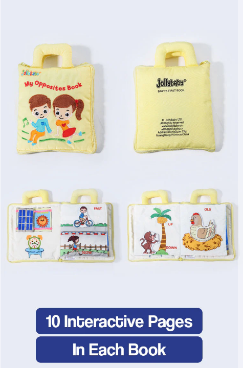 Jollybaby Quiet Books Interactive Learning Bundle (3 Pcs Set )
