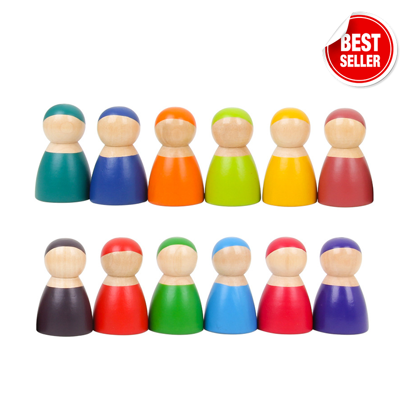 Rainbow peg dolls hotsell