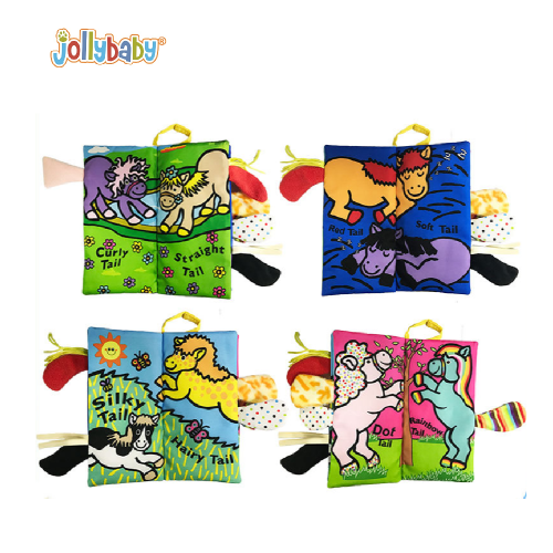 Jollybaby-Animals-Stereoscopic-Tails-Cloth-Book-Pony-Tail