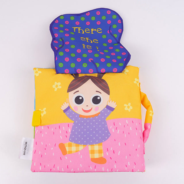 Jollybaby Pretend Play Cloth Activity Book(Peek-a-boo, Where is the Baby?)
