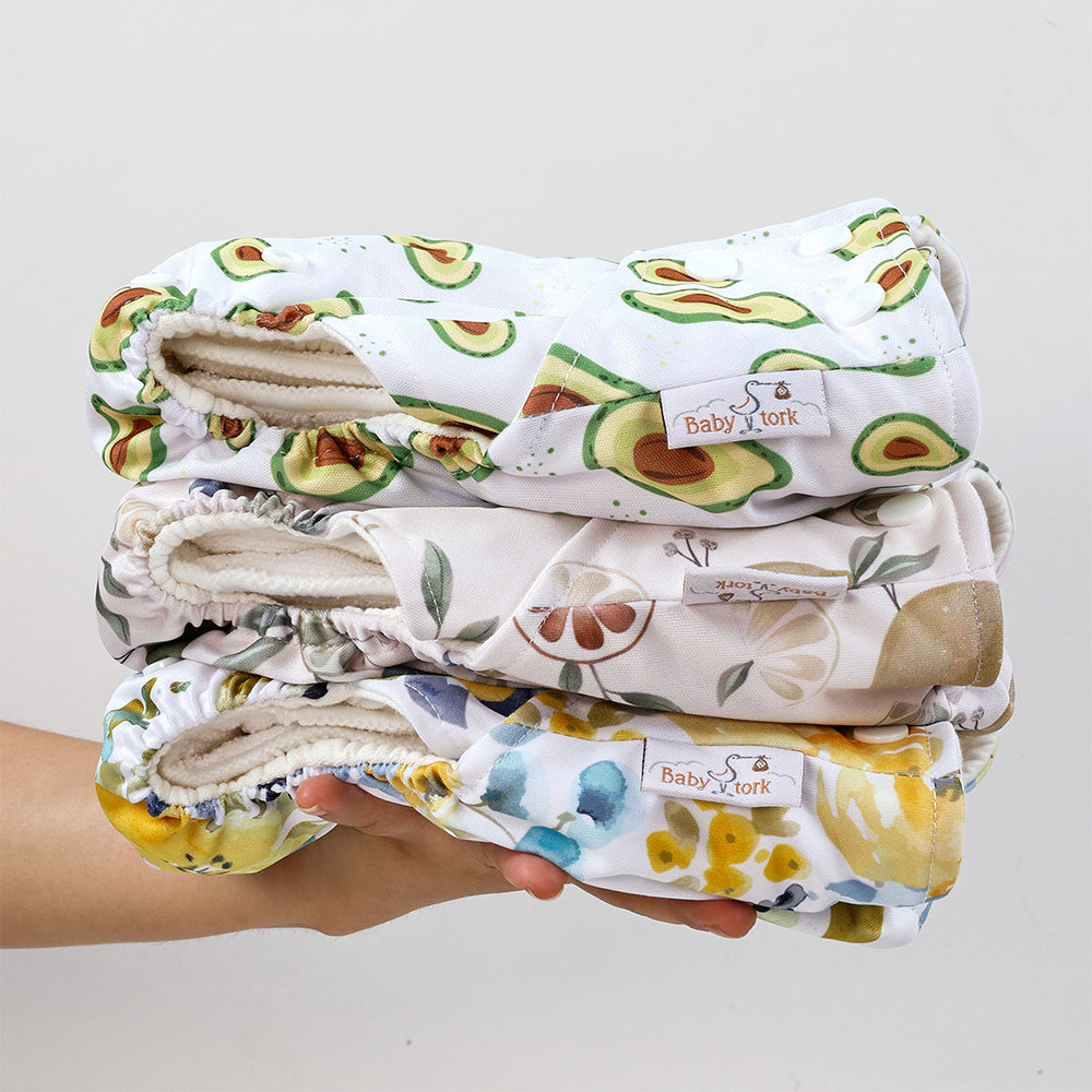 Sunny Citrus Reusable Cloth Nappy | One Size Fits 3~17kg