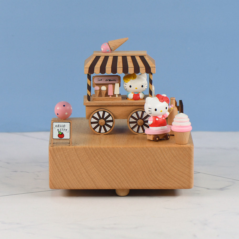 Kitty's Ice Cream Shop - It's always coca-cola - Wooden Music box