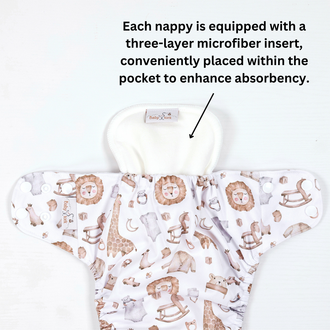 ABC Amigos Reusable Cloth Nappy | One Size Fits 3~17kg