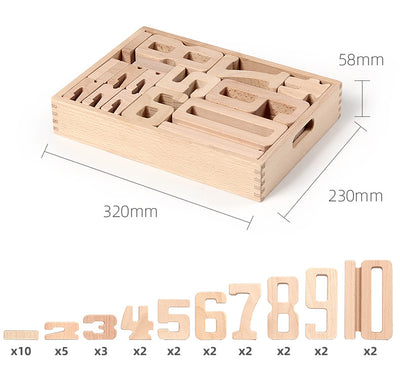 Prism Play Premium Basswood Numbers - 32 Piece with Tray