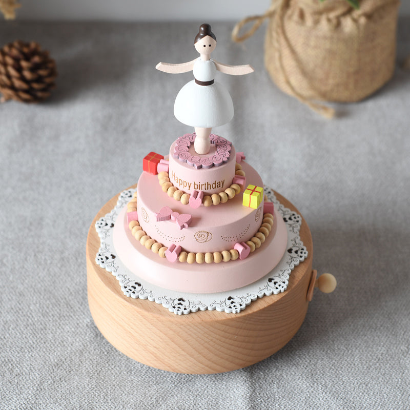 Dancing Ballerina Cake - Happy Birthday Tune - Music Box