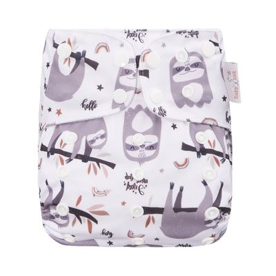 Snoozy Sloth Reusable Cloth Nappy | One Size Fits 3~17kg