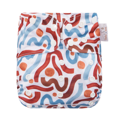 Cheerful Abstract Reusable Cloth Nappy | One Size Fits 3~17kg