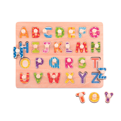 Wooden Alphabet Peg Puzzle