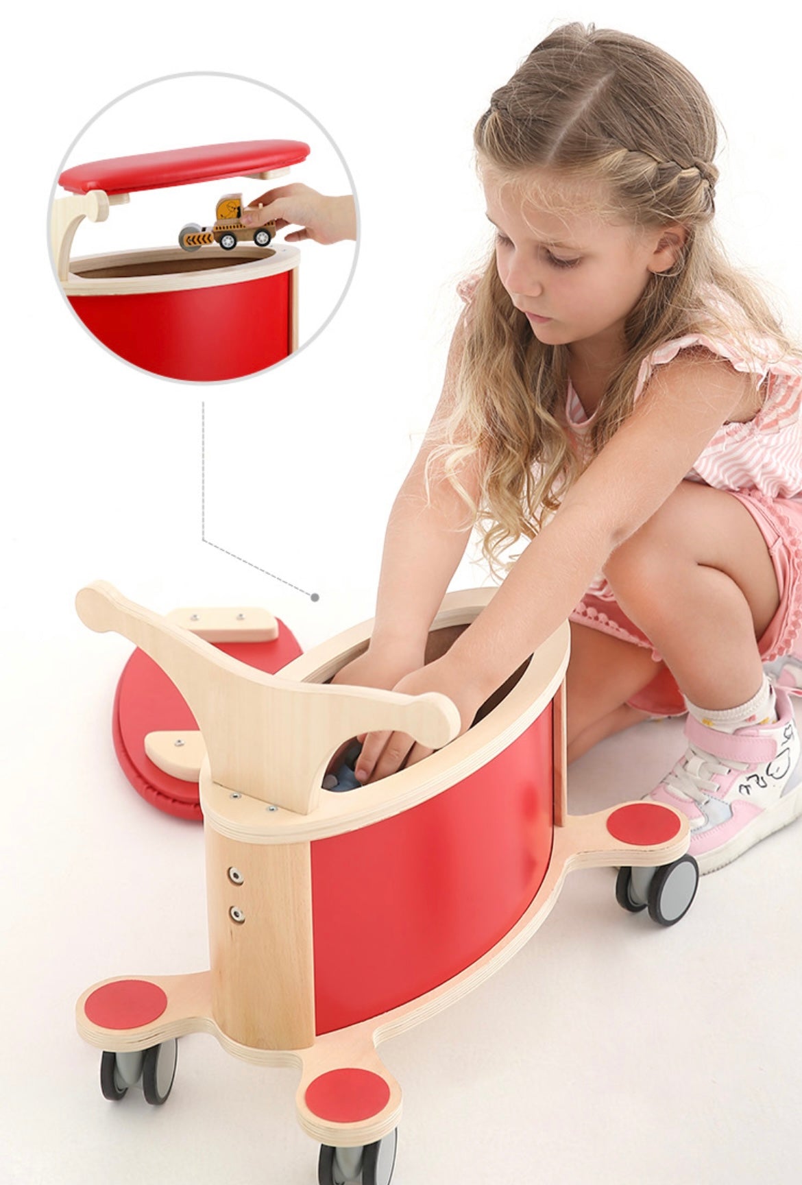 Ride-on Cargo Cart - Red