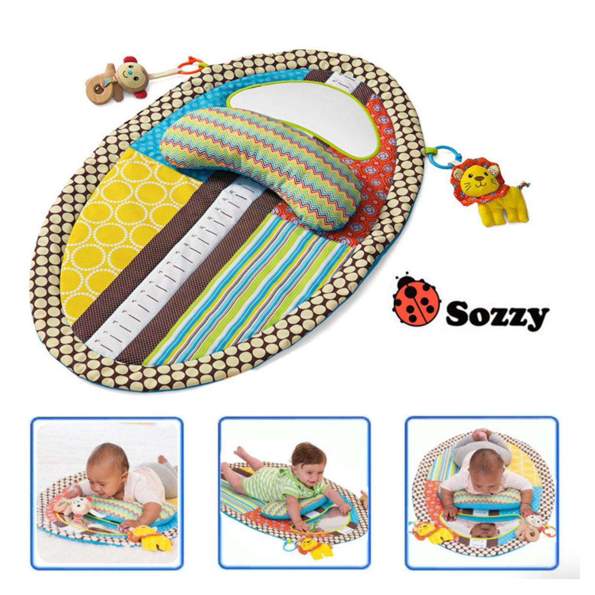 Sozzy Baby Tummy Time Activity Play Mat & Gym