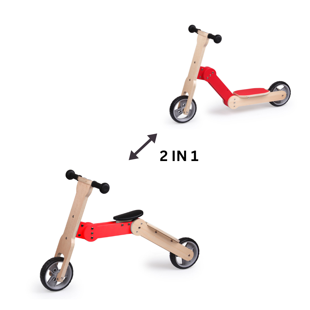 UDEAS 2 in 1 Mini Scooter - Red