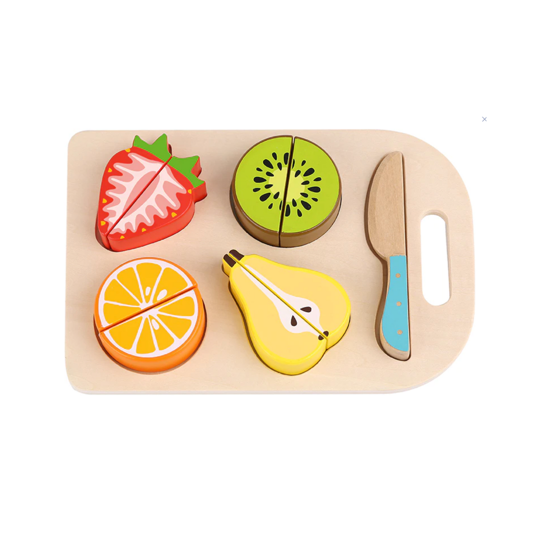 Tooky Toy Wooden Cutting Fruits Set  10 Pieces