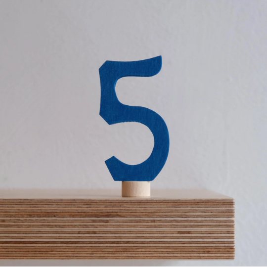 Wooden Number Five Decoration