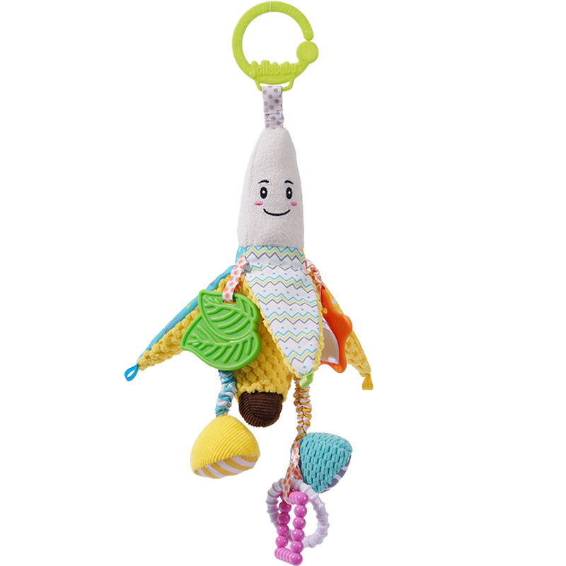 Jollybaby Soft Banana Hanging Toy with Teether - 40cm