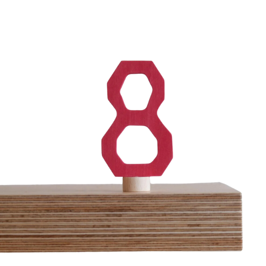 Wooden Number Eight Decoration