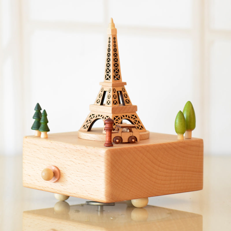 Eiffel Tower Wooden Music Box