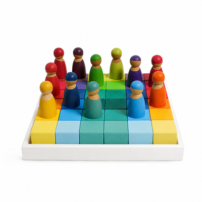 Super Deal Combo 3 - Rainbow Mosaic Cubes + Peg Dolls
