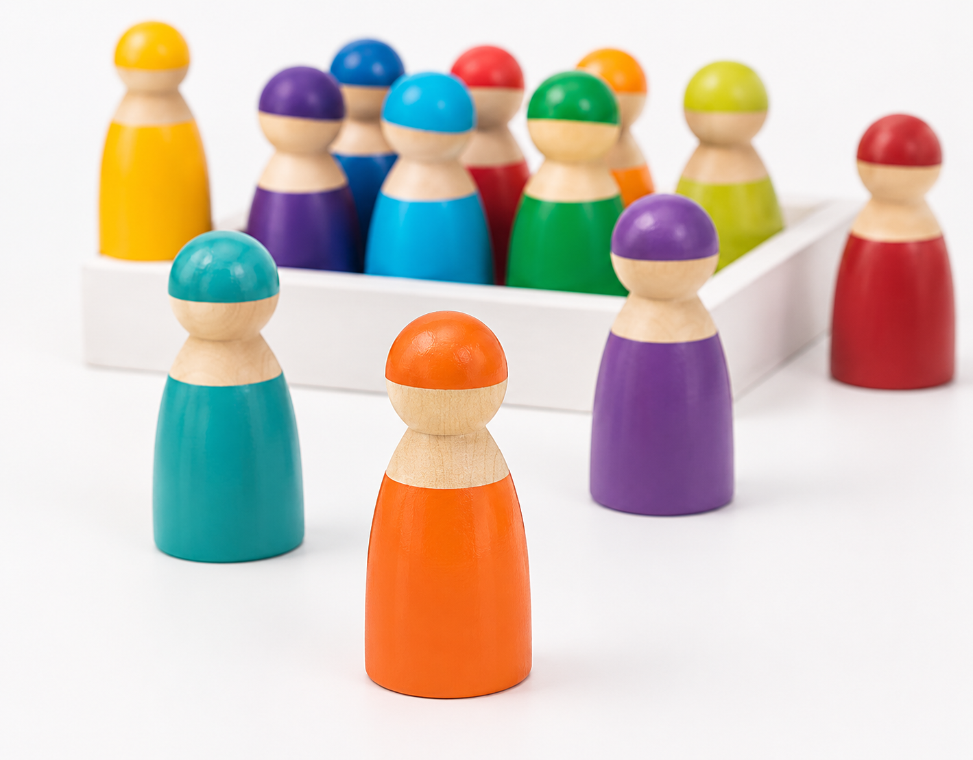 Super Deal Combo 3 - Rainbow Mosaic Cubes + Peg Dolls
