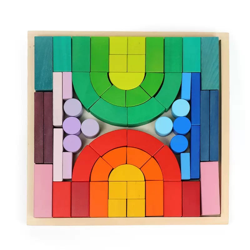 Arch Building Blocks Wooden Architecture Block Set - 62 pcs – Tahi Toy