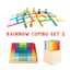 wooden rainbow dolls combo set