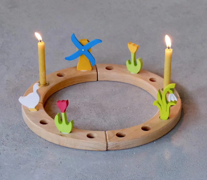 Wooden Birthday Ring 12 Holes