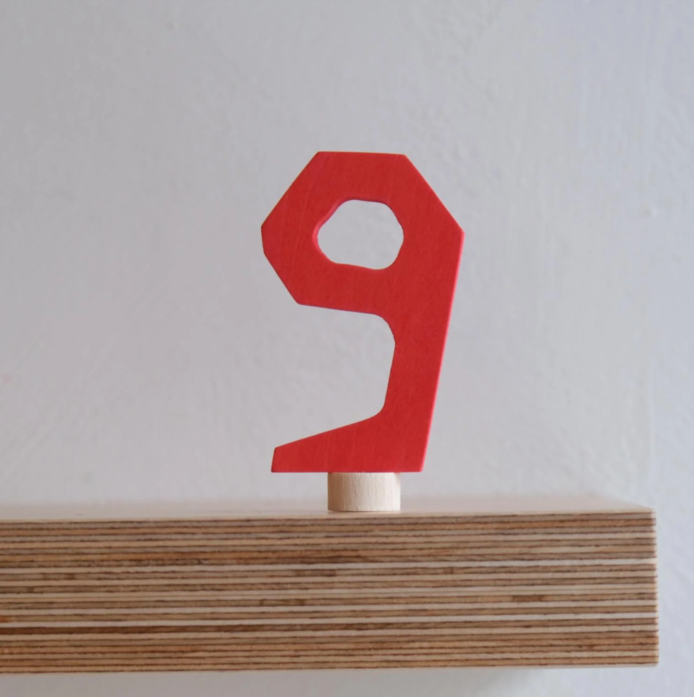 Wooden Number Decoration 0-9