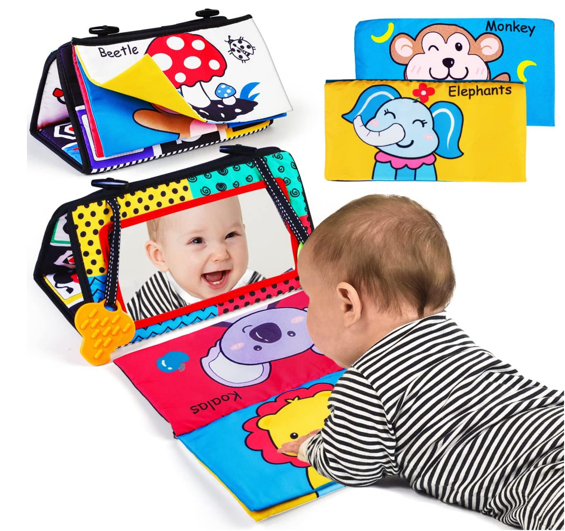 Tummy Time Baby Mirror Toys Infant toy nz baby book Tahi Toy
